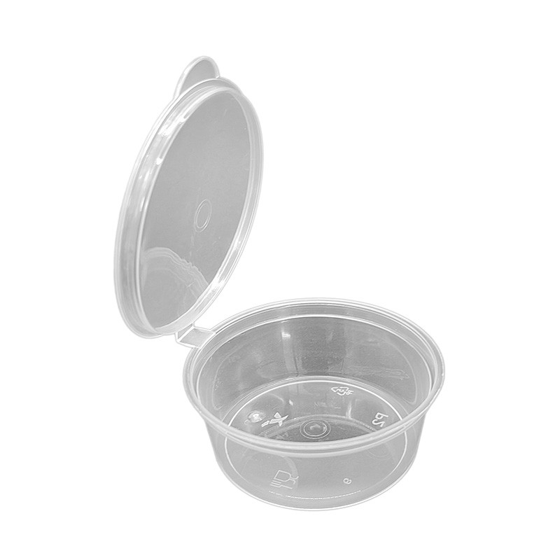 PP plastik menteşeli sos kabı